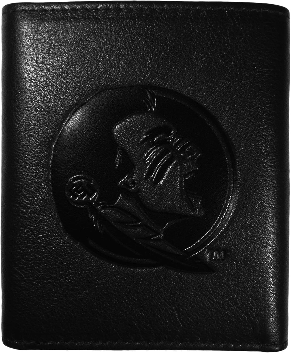 NCAA Siskiyou Sports Mens Florida State Seminoles Embossed Leather Tri-fold Wallet One Size Black