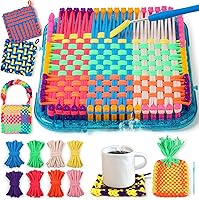 IQKidz Weaving Loom Kit with 224 Loops - DIY Potholder Crafts for Kids 5-13, Beginner Knitting Toy Girls Boys