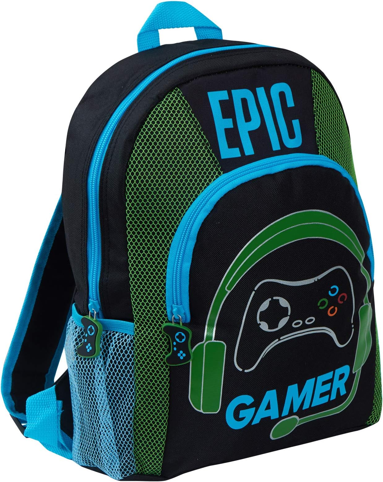 Epic Gamer Backpack Kids Teens Adults Travel School Gaming Bag Rucksack with Bottle Holders