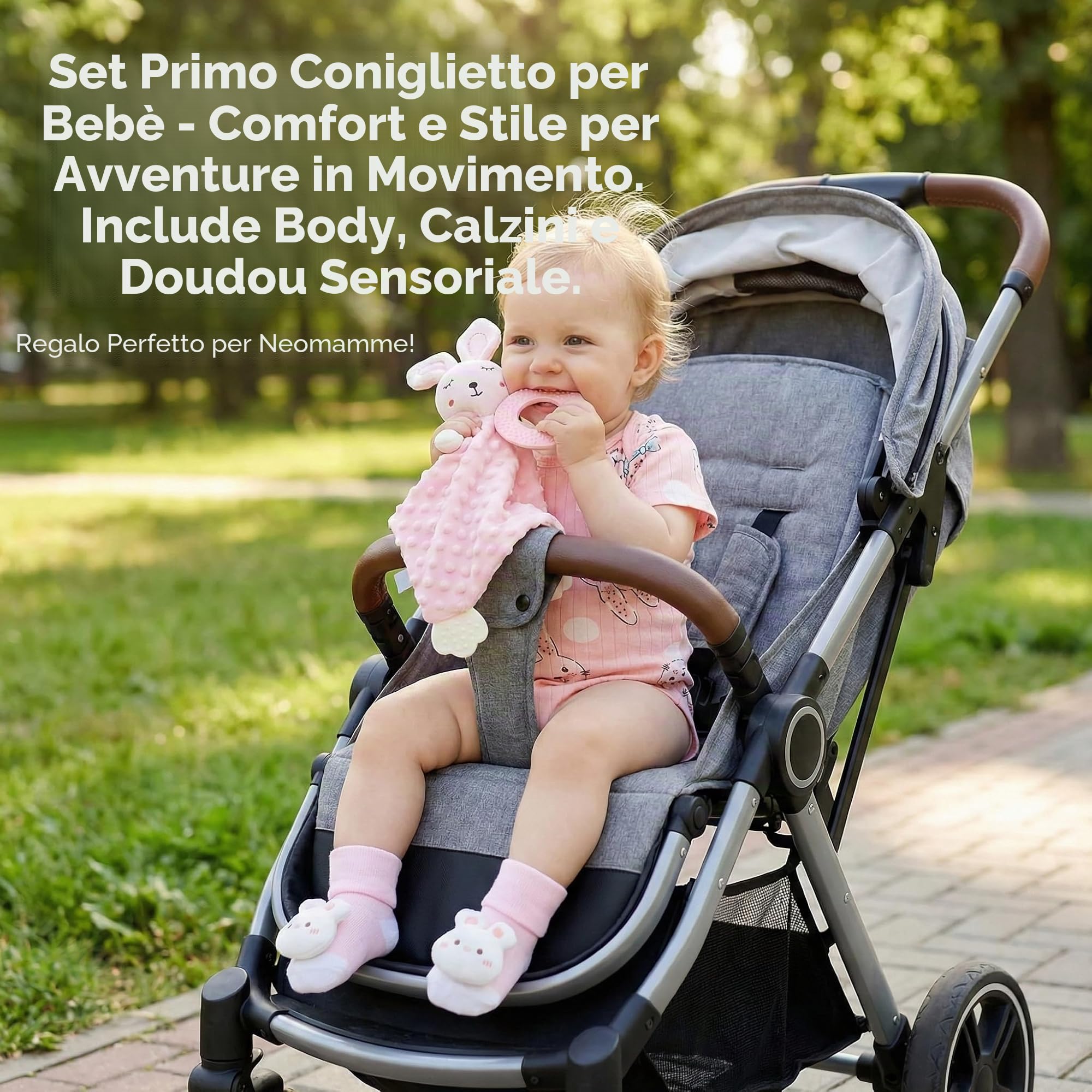 Regalo per neonati – Set regalo per bebé da 15 pezzi Include copertina, body, bavetta, massaggiagengive, spazzola in legno, carte traguardo, calzini e scatola dei ricordi. (Rosa)