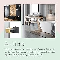 Vista 3 de Gatco 5679SM - Espejo rectangular sin marco, 24 pulgadas, latón cepillado negro mate combinado