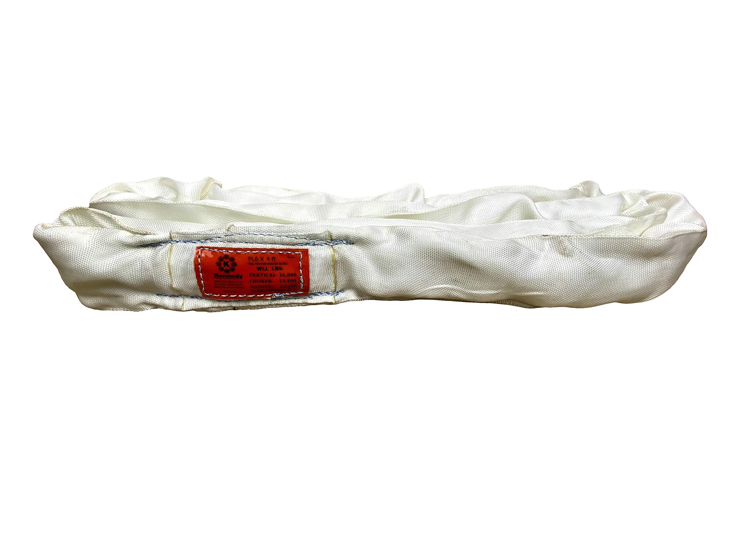 Power Lift PL6x5' White Polyester Round Sling (16,800 lb. Vertical Capacity)| Various Sizes in Listing | Kennedy Wire Rope & Sling Co. | Proudly