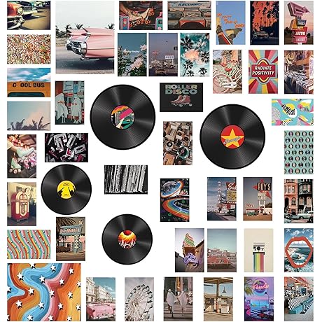 Chinco Indie Aesthetic Wall Collage Kit for 80s 90s Girls Teens