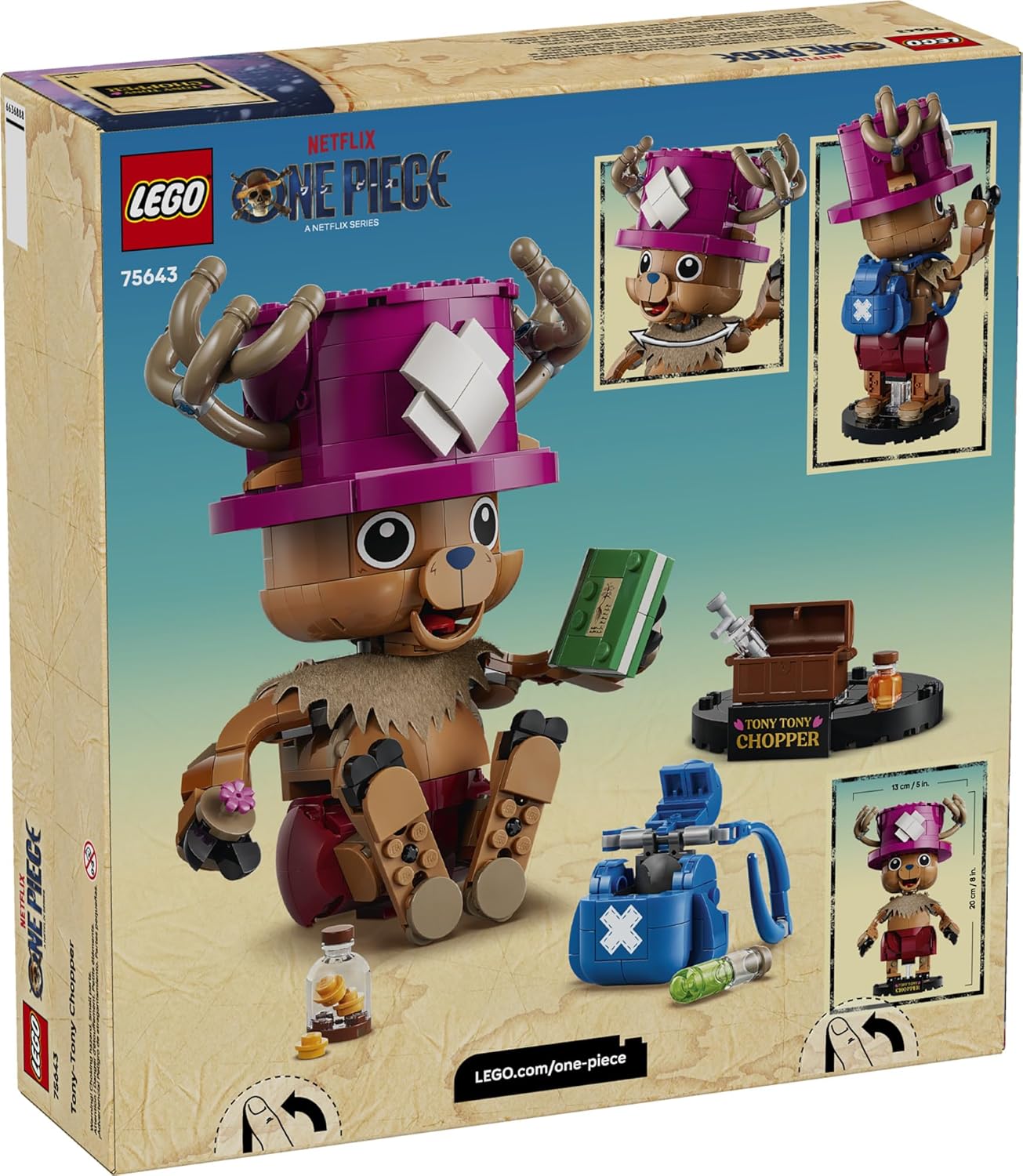 LEGO ONE PIECE Tony Tony Chopper - Building Toy for Boys & Girls, Ages 9+ - Gift for Birthdays - Kids Bedroom or Desk Decor - ONE PIECE Merch for Anime Fans - 75643