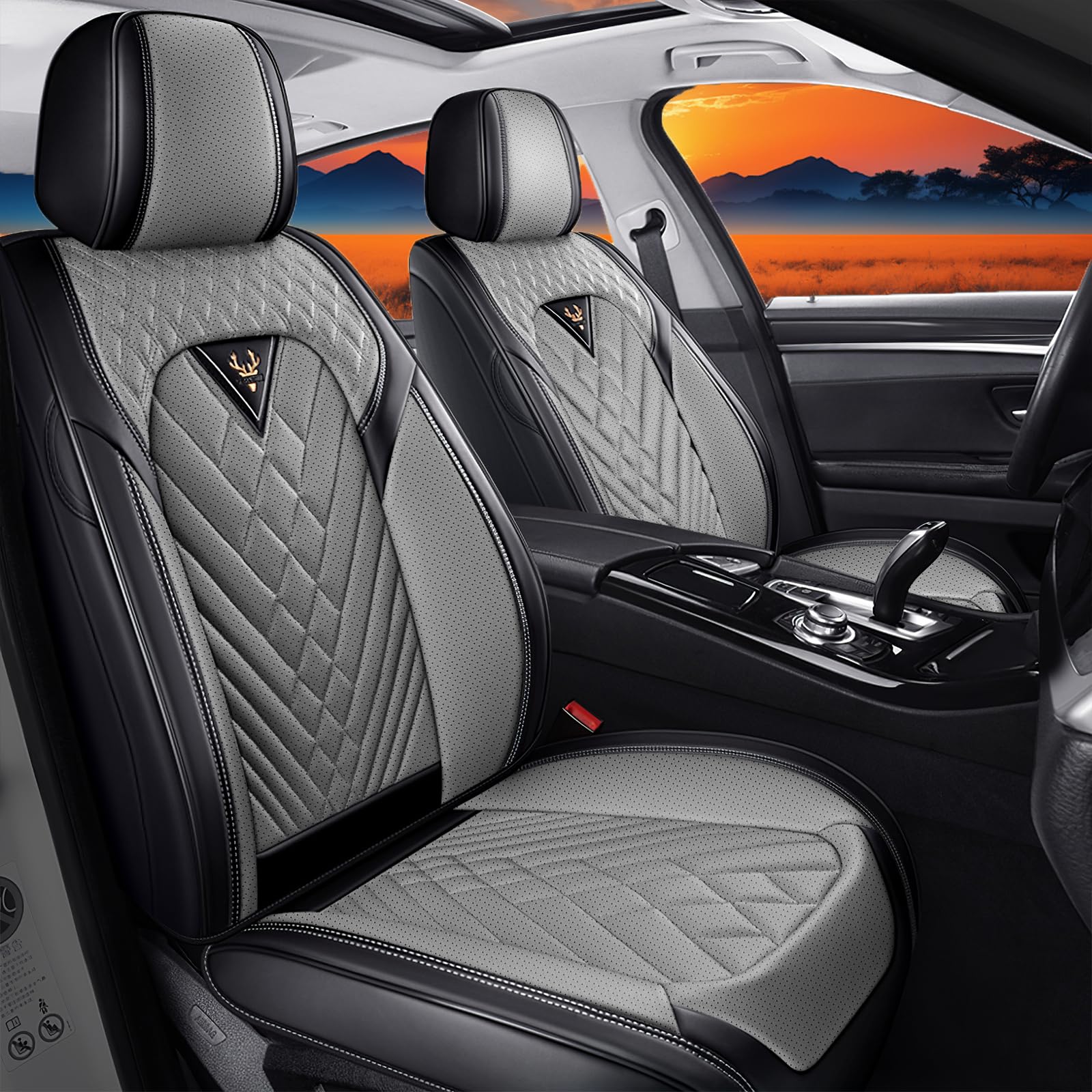 AFGH Car Seat Covers Full Set Fit for Toyota Corolla 2017-2026, Full Coverage Customized Seat Covers Full Set, Premium Leather Waterproof Easy to