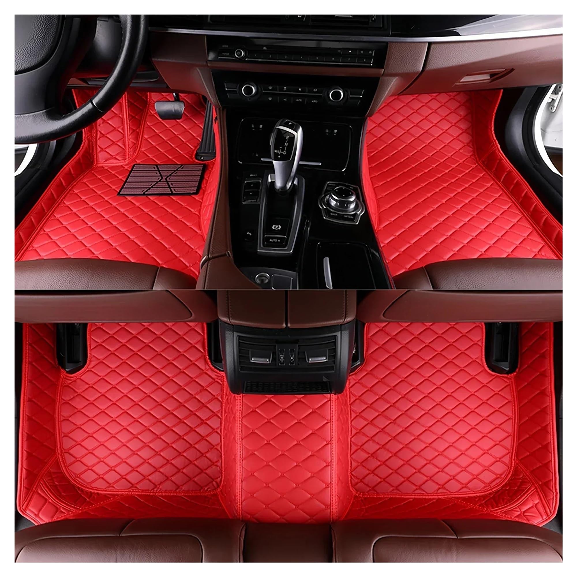 Auto Fussmatten Für Toyota Für Premio Für Allion T260 2007 2008 2009 2010 2011-2020 Bodeneinlagen Auto-Fußmatten Fußmatten Automatten(Stil 1 Schwarz)