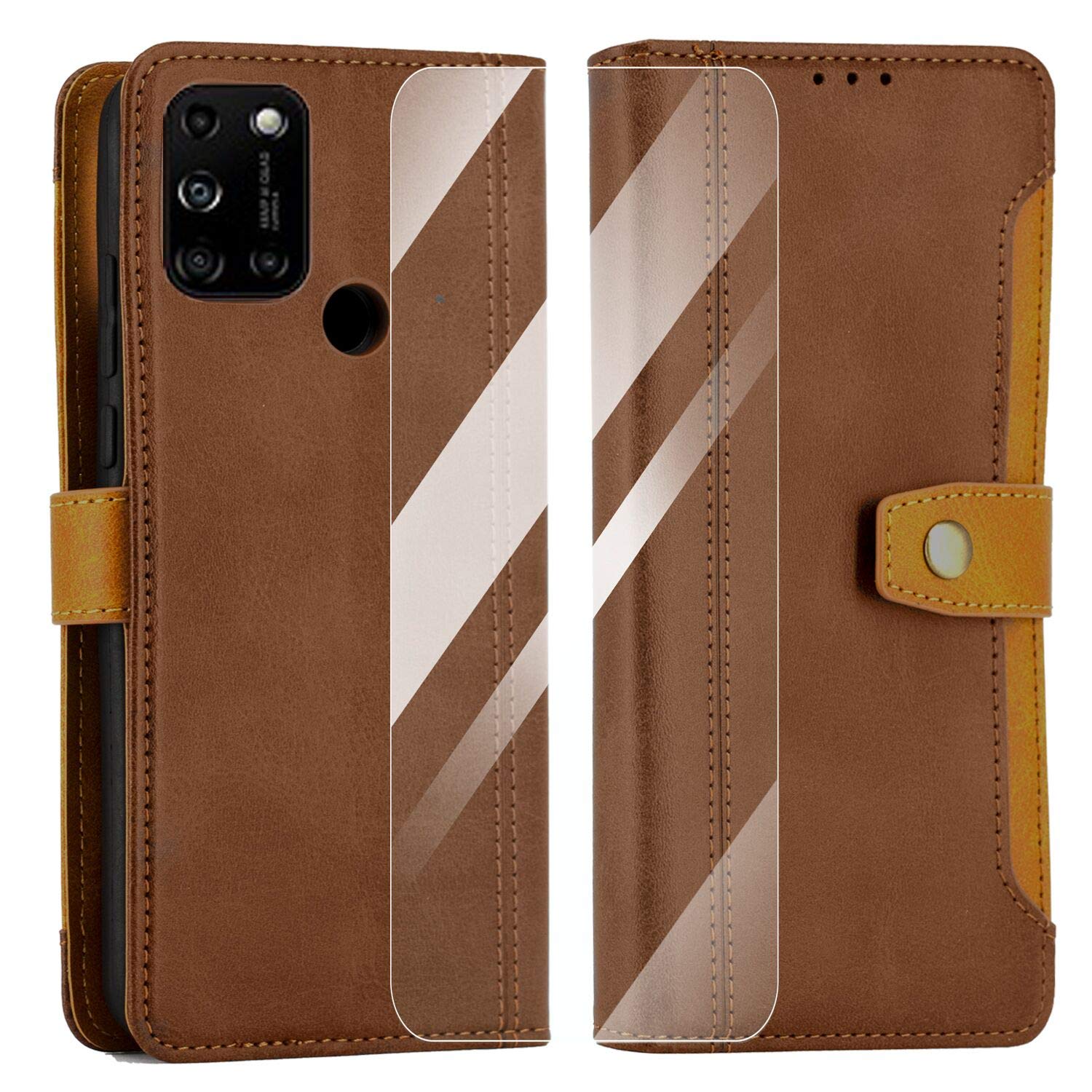 Custodia Portafoglio Per Wiko View 5 / View 5 Plus – Pelle PU Con Slot Carte, Supporto Magnetico E Staffa, Colore Rosso