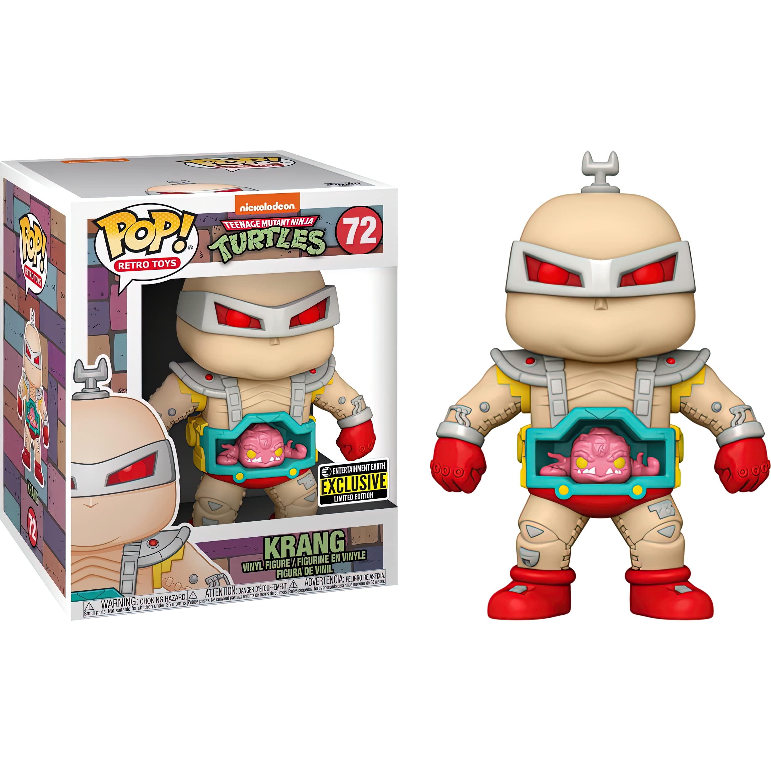 Amazon.com: Funko﻿ Krang (EE Exc): 6in Fun ko P o p ! Retro Toys