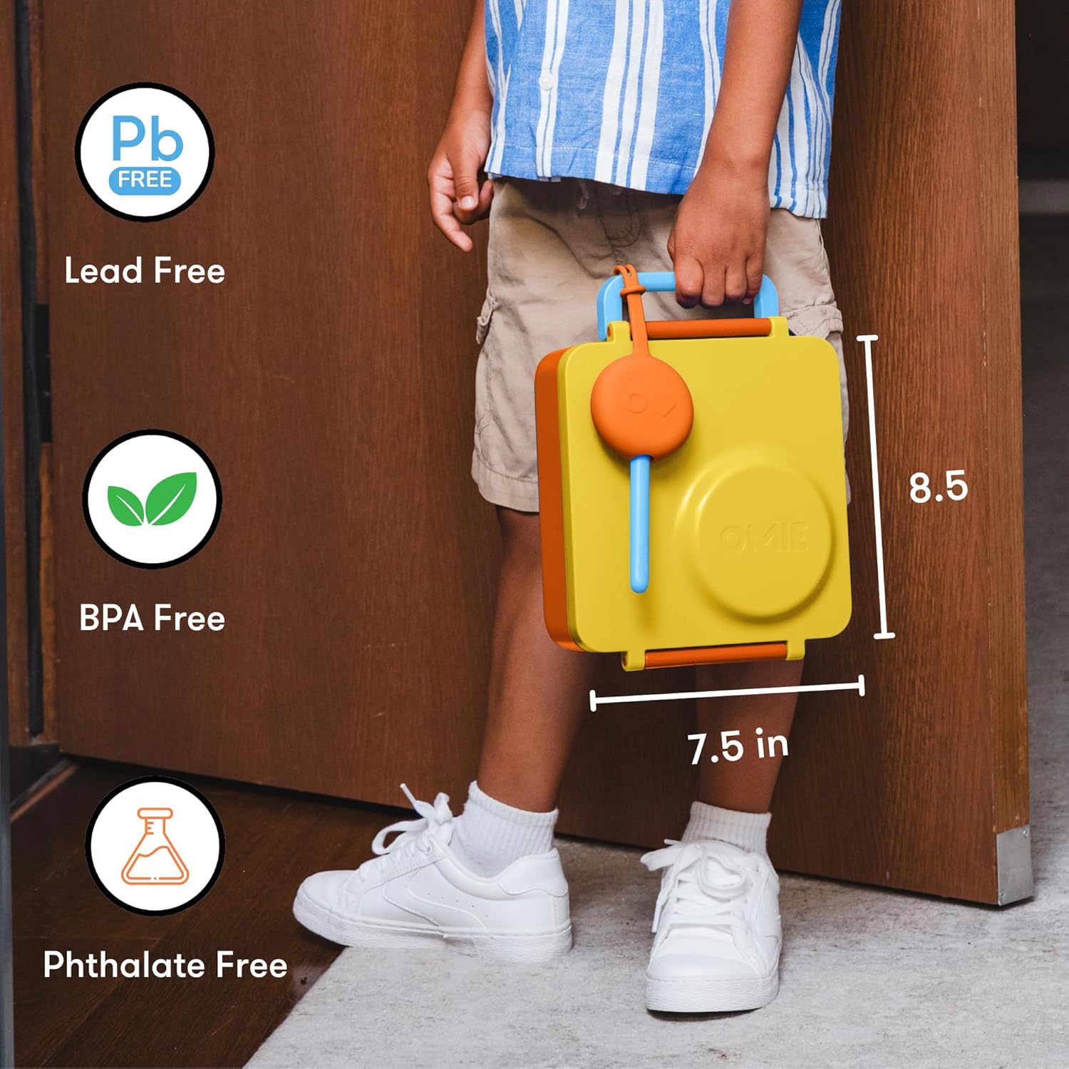 OmieBox Bento Box for Kids - Insulated Bento Lunch Box with Leak Proof Vacuum Insulated Food Jar - 3 Compartments, Two Temperature Zones (Sunshine) - Image 6