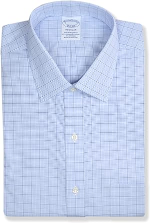 Brooks Brothers Mens Regent Regular Fit Supima Cotton Mixed Plaid Pocket Dress Shirt,