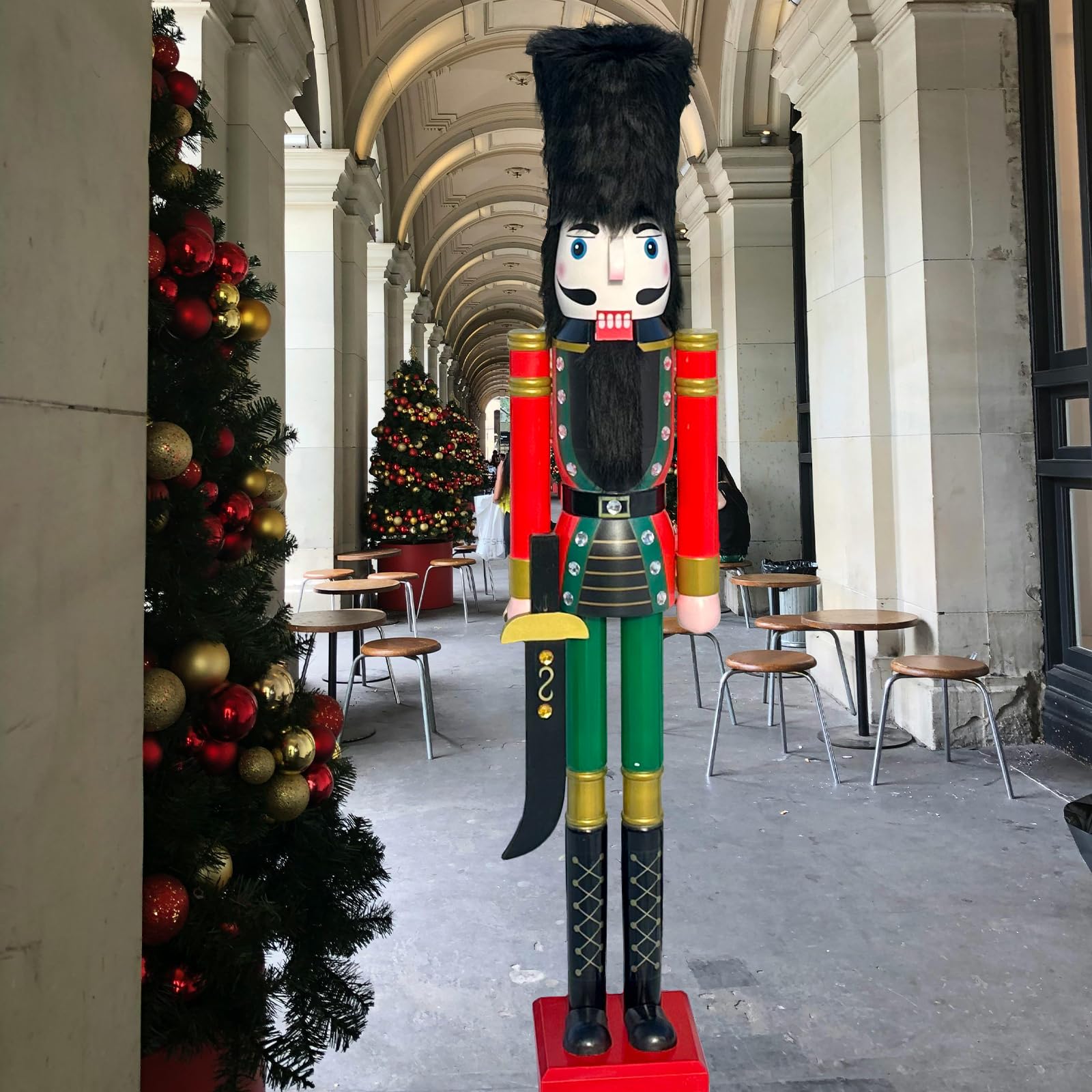 大型木製くるみ割り人形セット5体 + ミニ人形3体 Amazon.co.jp: くるみ割り人形 木製 巨大サイズ 5 feet : おもちゃ