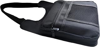 Copechilla crossbody small emergency repair black tool bag,2 large pockets with zipper-1 mesh pocket-3 external slip pockets-3 interior slip pockets-adjustable shoulder straps,for small tools