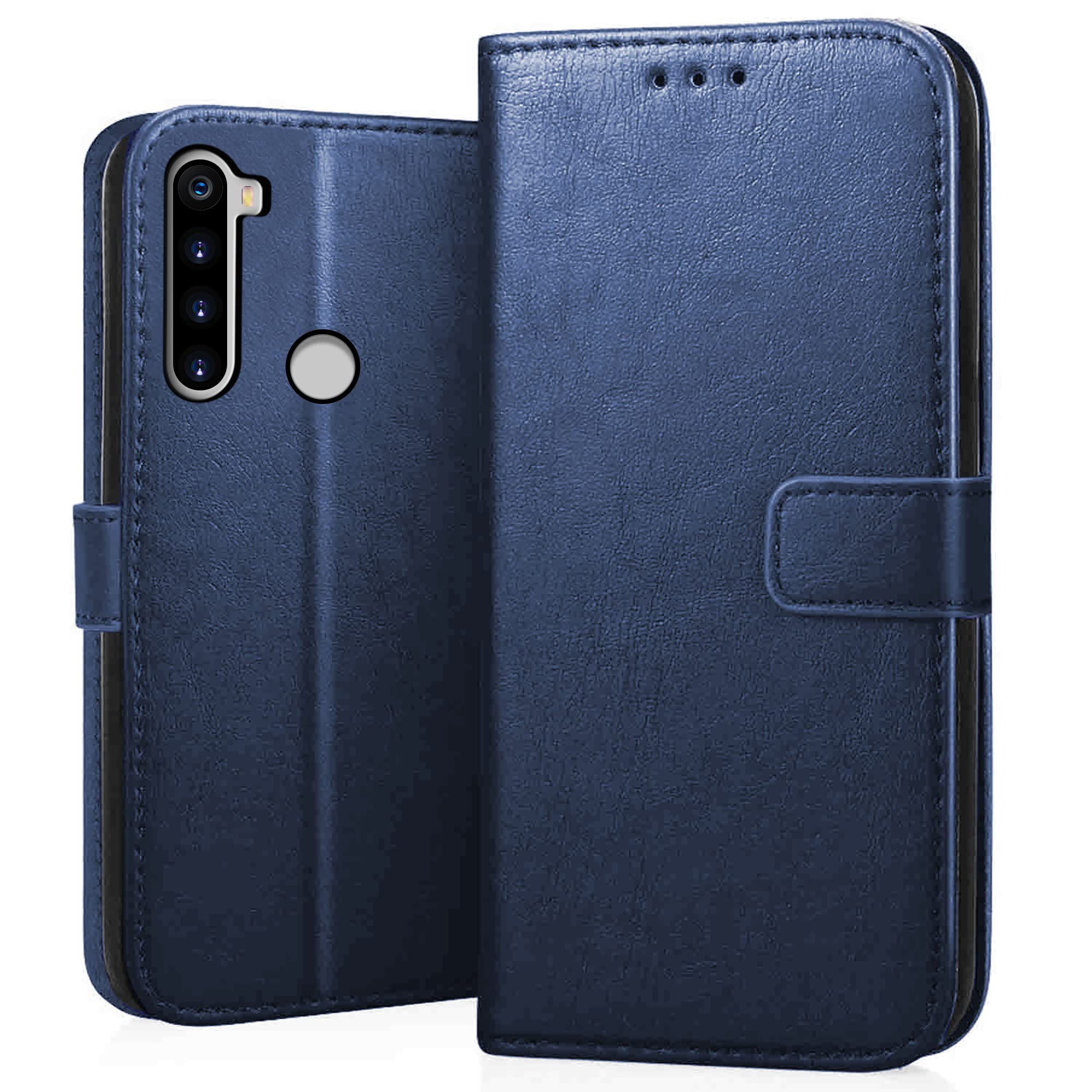 CEDO Redmi Note 8 (4G) Flip Cover | Leather Finish | Inside Pockets & Inbuilt Stand | Shockproof Wallet Style Magnetic Closure Back Case Flipcover (Blue) (B07YWNHTHV) Amazon Price History, Amazon Price Tracker