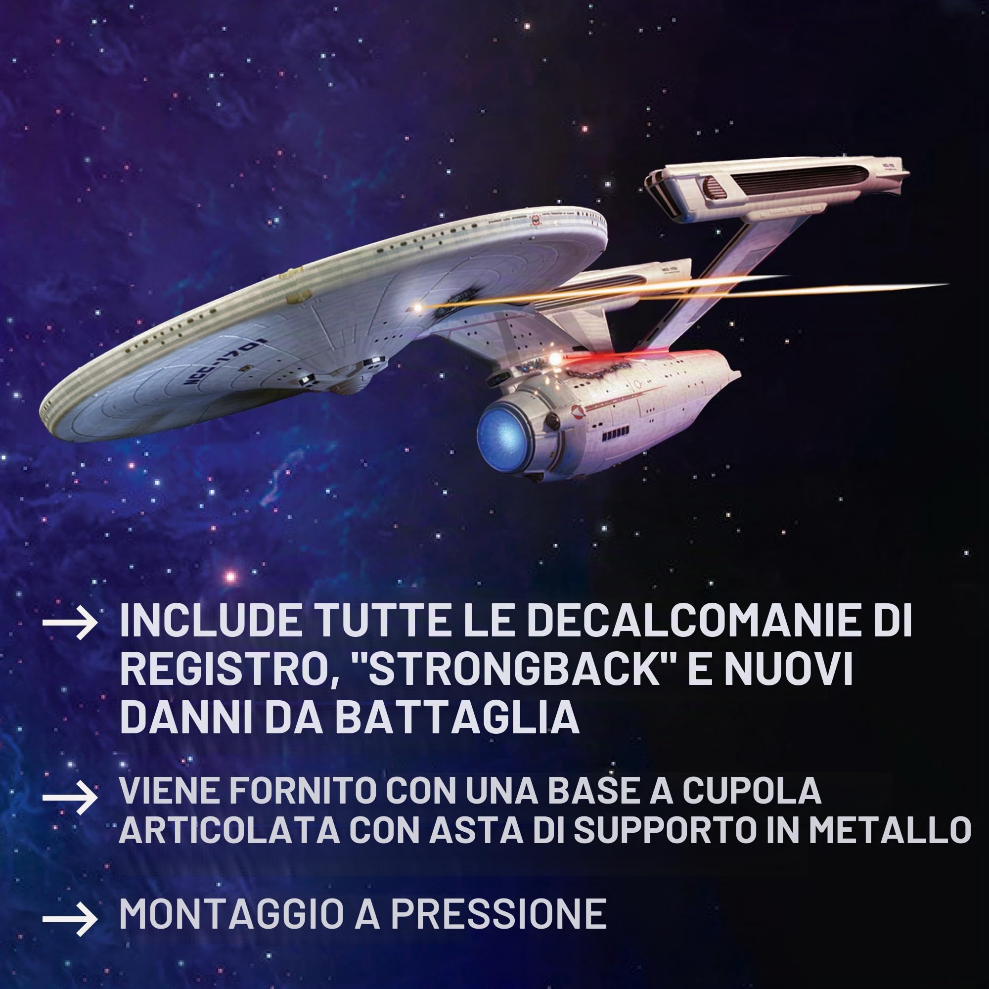 Polar Lights POL974 1:1000 U.S.S. Enterprise NCC-1701-Refit-Wrath of Khan Edition