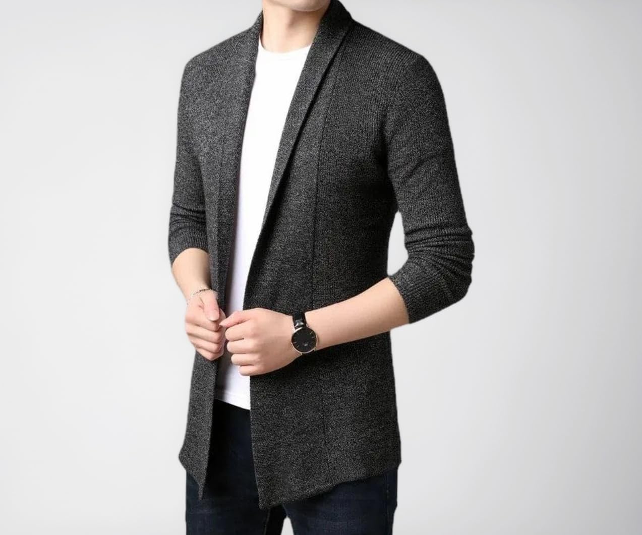 Men’s Cotton Shrug | Open Full Sleeve Shawl Cardigan for Men, Best for Casual Wear