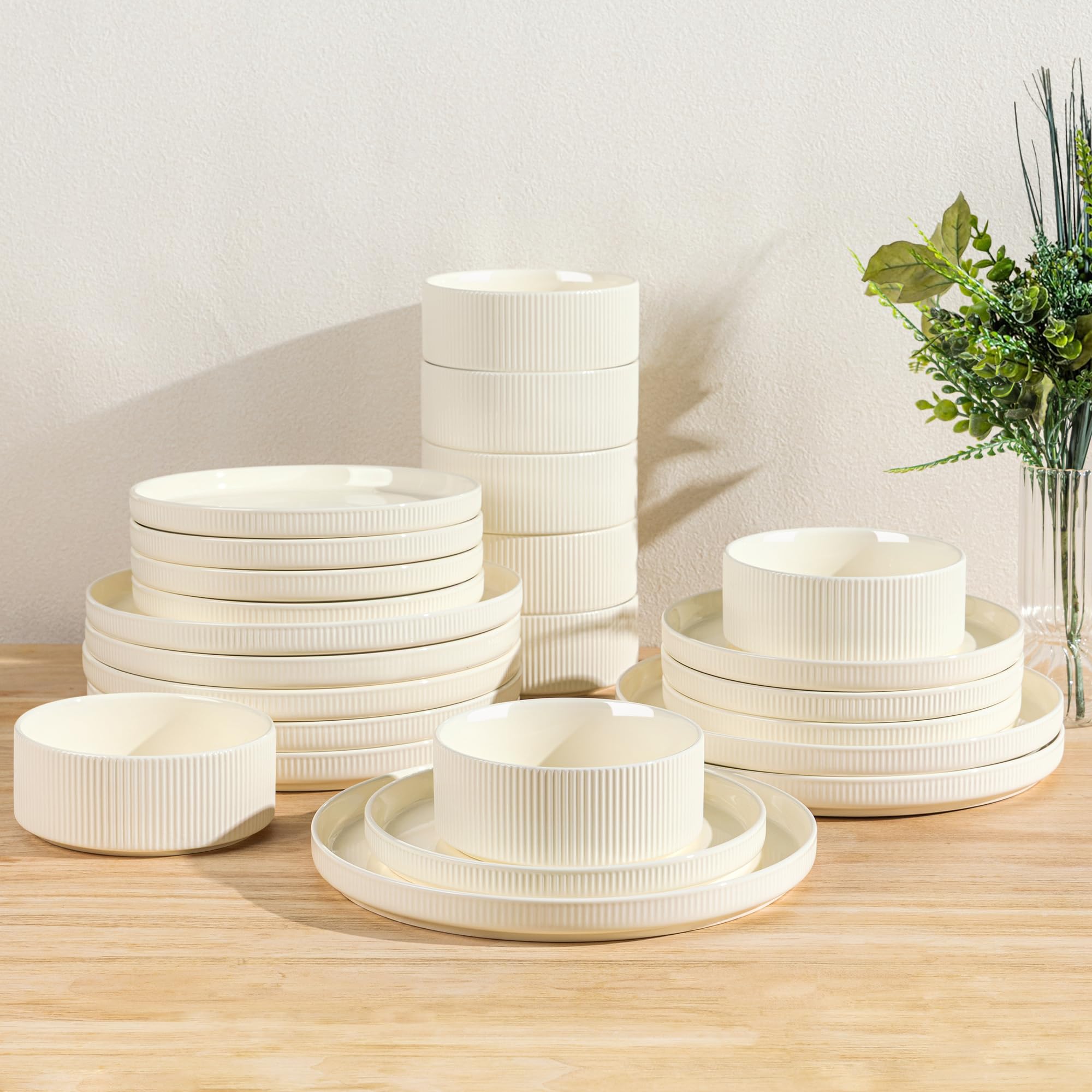 Photo 1 of TheTerra 24-Piece Ceramic Dinnerware Set for 8