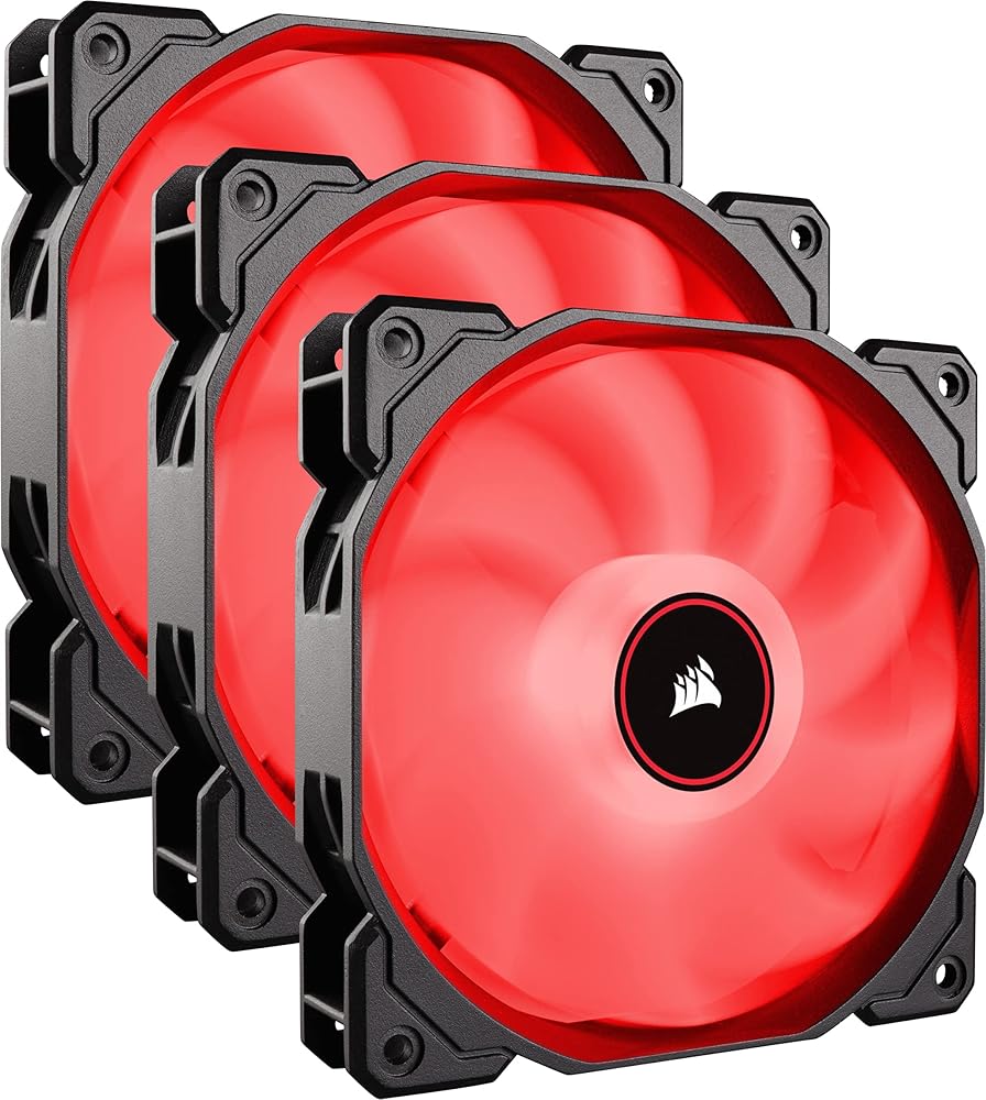 CORSAIR AF120 LED Low Noise Cooling Fan Triple Pack - Red Cooling - View 1