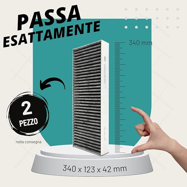 Filtro a Carbone Attivo per Bora Basic BAKFS Filtro a Ricircolo | Set di Filtri a Carbone Attivo (2 Pezzi di Filtro a Carbone) compatibile con Piano Cottura Bora BIU BHU o BFIU - 3