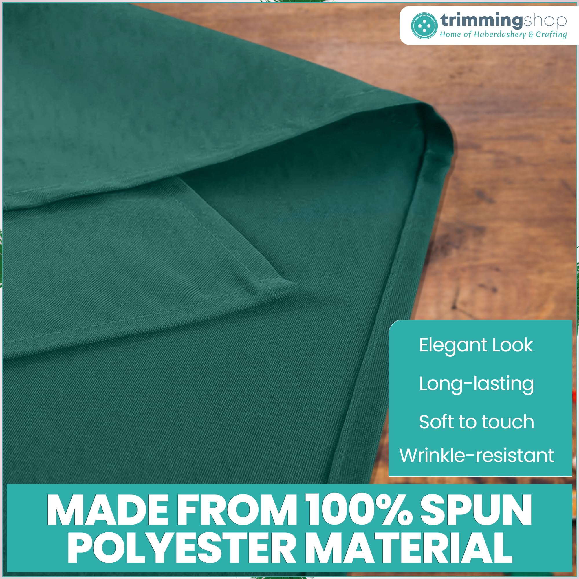 Trimming Shop Lot de 20 serviettes de table de Noël vertes avec broderie festive en polyester filé, 50,8 x 50,8 cm, résistantes aux taches, réutilisables, pour décoration de vacances et fêtes