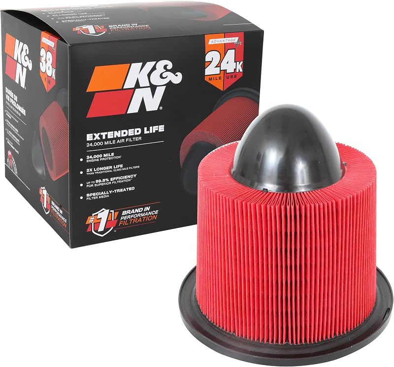 Filtro de ar do motor K&N Advantage Plus 24K para Ford e Lincoln – KNF-0945, 1 unidade