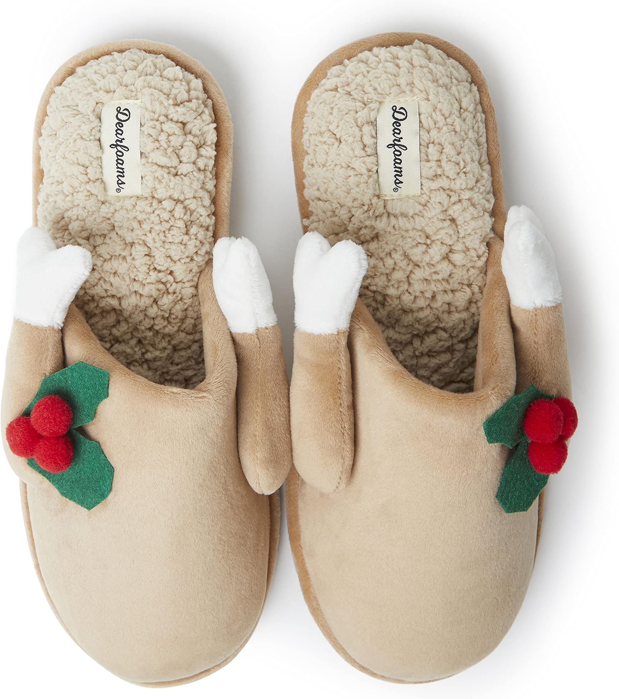 DearfoamsMen's Funny Ugly Christmas Sweater Holiday Scuff Slipper