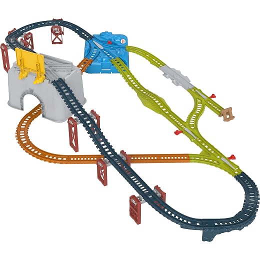 Thomas & Friends Toy Train Tracks Set, Connect & Build Bucket, 34-Piece Expansion Pack for Diecast & Motorized Trains, Age 3+ Years (Amazon Exclusive)