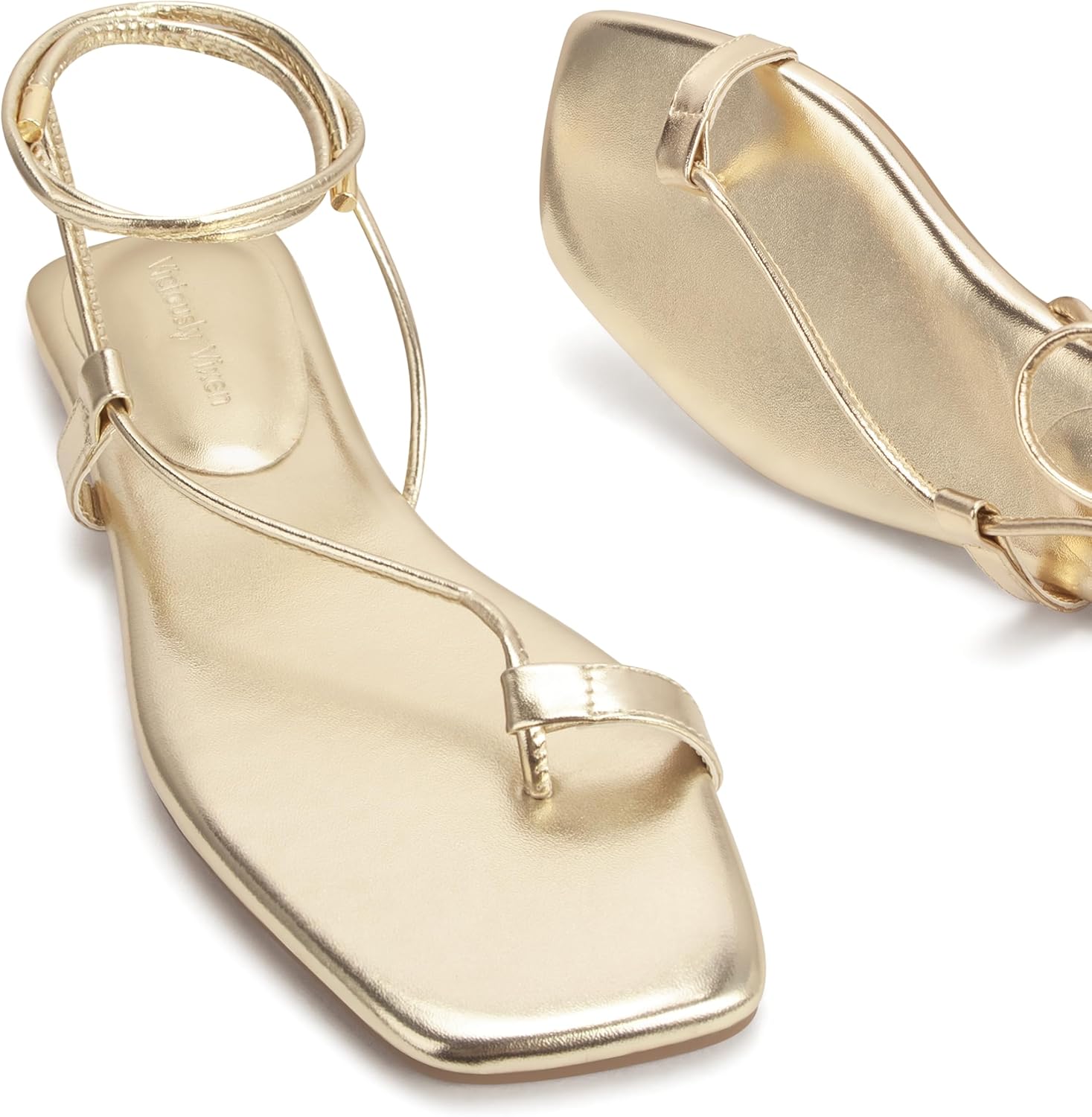 Women's Lace Up Sandals Strappy Flats Gladiator Wrap Flip Flop Tie Open Ring Toe Summer Shoes - Image 6