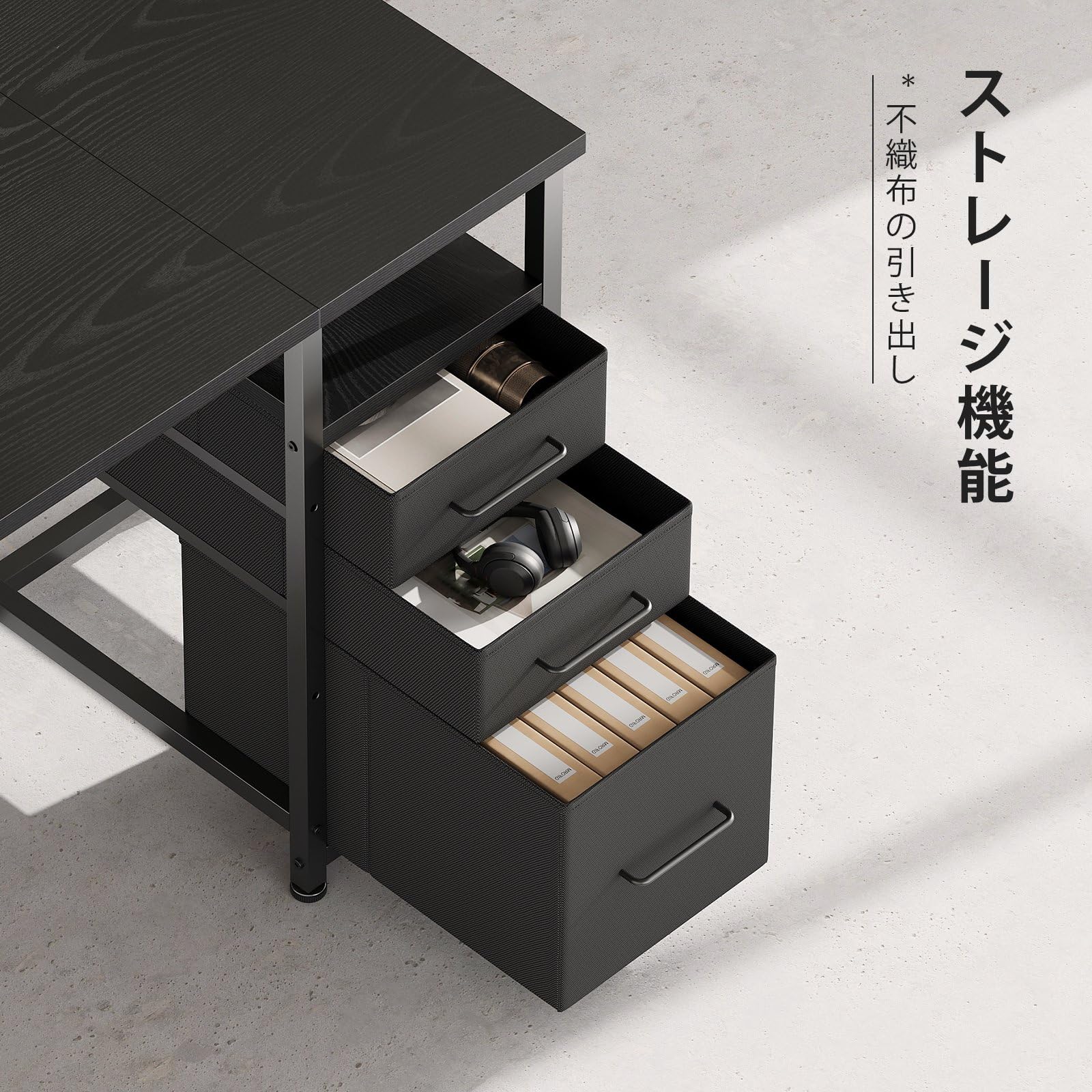 Amazon | Maihail パソコンデスク引き出し付き 学習机 pcデスク幅100cm