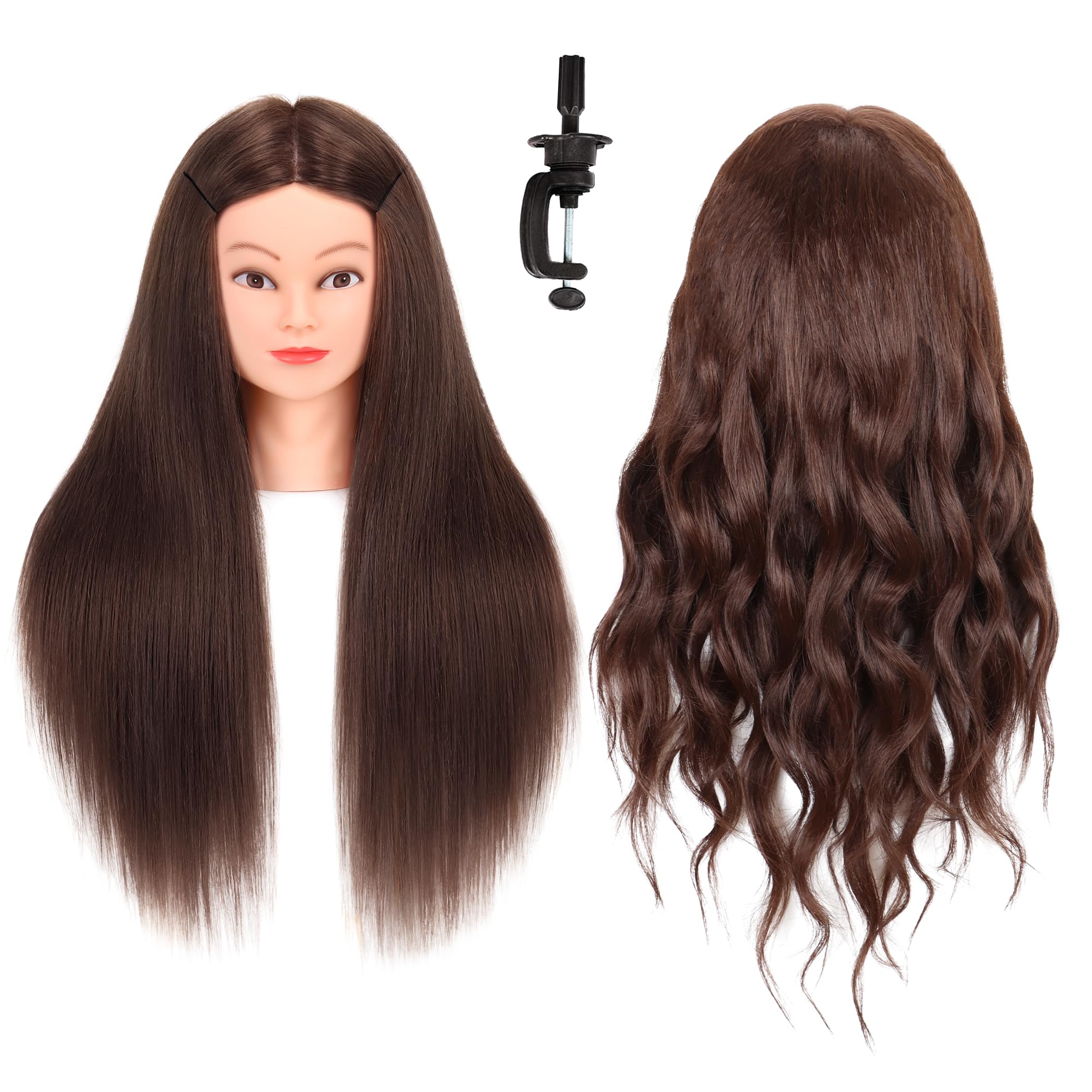80% Real Human Hair Mannequin Head 26-28\