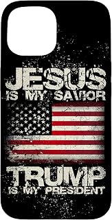 Epos 2024 Jesus is my Savior Trump is my President Case for iPhone 15