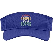 My Favorite People Call Me Poppie Vintage Poppie Fathers Day Sport Sun Visor