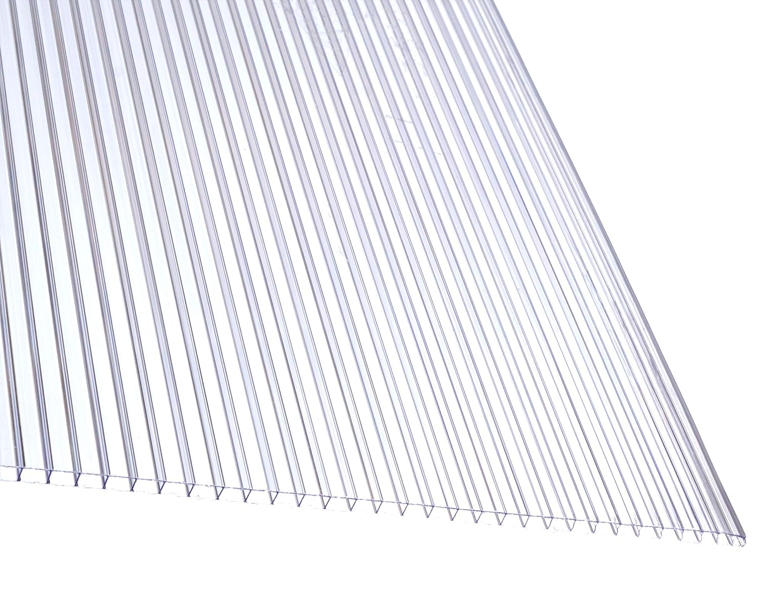 Be Cool Solutions Polycarbonate Panel, Twin Layer 4mm Sheet, 5 Pack, 2' (W) X 6' (L)- Cold-Flexible, Clear, Strong Impact and Shatterproof - All-Weather Outdoor Garden and Greenhouse Covering