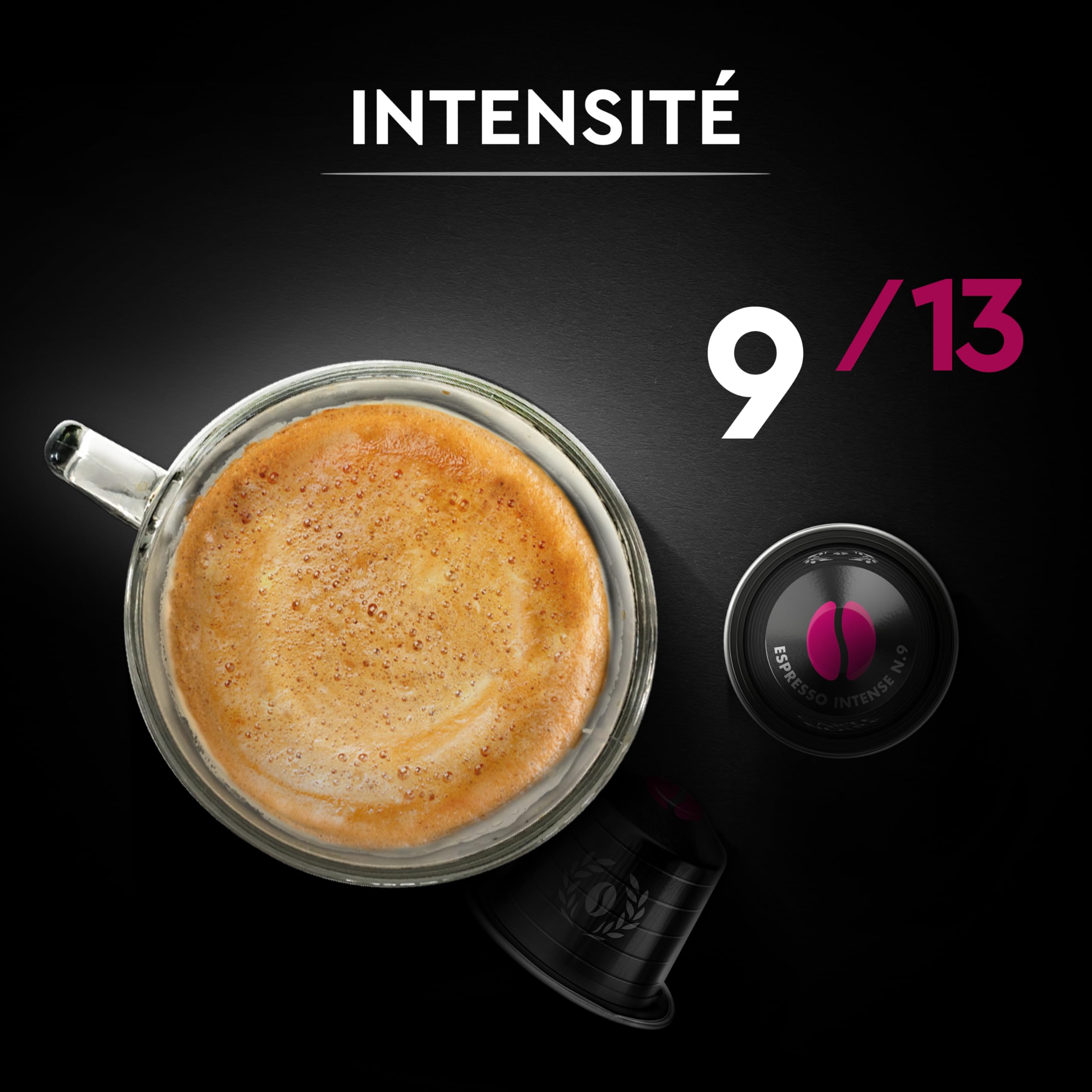 CARTE NOIRE - Capsules de Café Espresso Intense N°9 Compatibles Nespresso® - Café Arabica - Lot de 4 x 60 Capsules Aluminium - Fabriqué en France