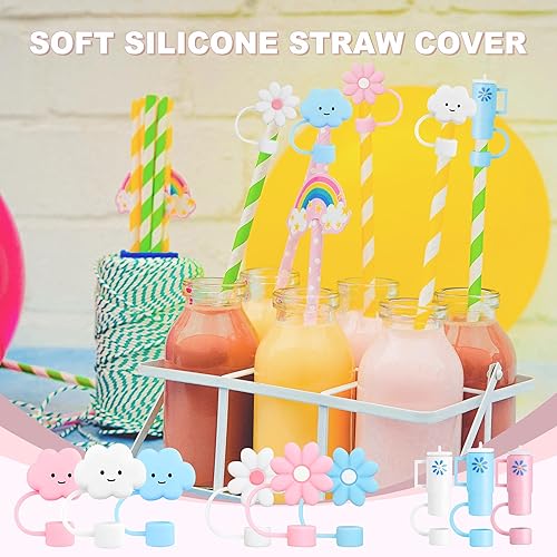 Miniatura 5 de Novastar for Stanley Straw Cover - for Stanley Cup Accessories for Stanley Cup Straw Covers for Stanley Straw Topper 10mm Reusable 9Pc