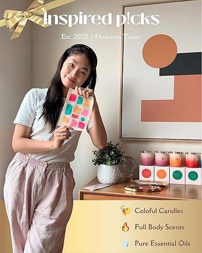 Miniatura 6 de Inspired Picks Regalos de San Valentín para ella (lujo)  Vela perfumada y cera de soja en un frasco de vidrio  Regalos para mujer Get Well Soon,