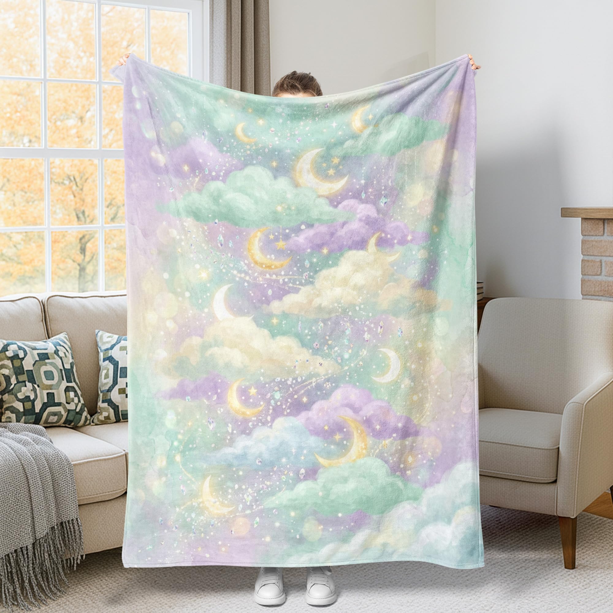 Couverture polaire douce grand format anti-froid pour lit et salon