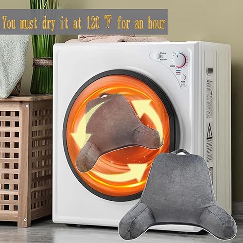 Miniatura 2 de Almohada de lectura para sentarse en la cama, adultos y niños, tamaño estándar con brazos y bolsillo lateral, relleno de espuma viscoelástica,