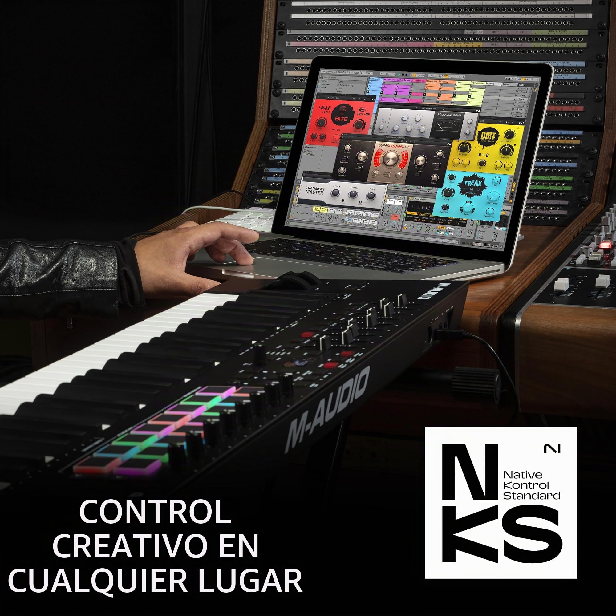 Amazon.com: M-AUDIO Oxygen Pro - Controlador de teclado MIDI USB