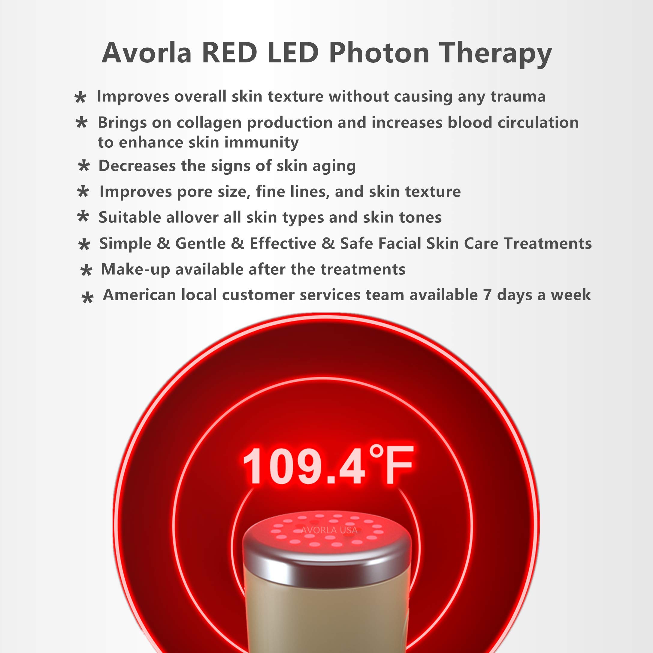 AVORLA® I Red Light Infrared Therapy Facial Wand I atHome Skin Care
