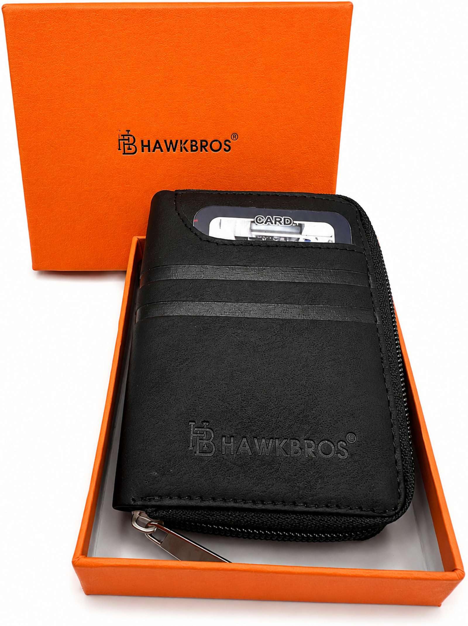 Artificial Leather Card Holder for Men | Black Slim Card Wallet | 12 Card Slots | Credit, Debit & ID Card Organizer | Front Pocket Minimalist Accessory-image-27