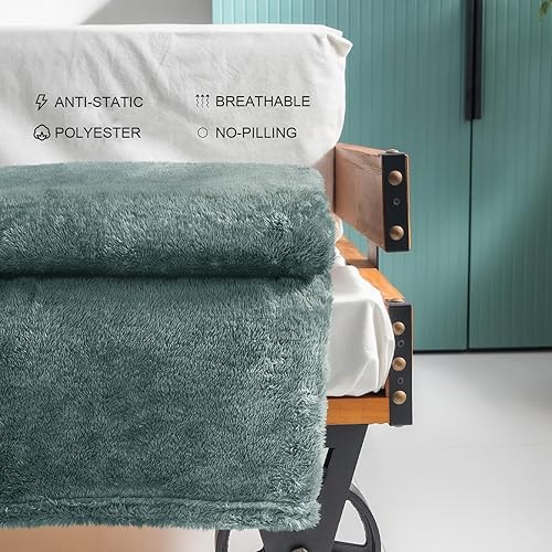 Miniatura 5 de Exclusivo Mezcla Manta de forro polar afelpada, mullida, muy suave, esponjosa y cálida para sofá y cama, adecuada para todas las estaciones (50 x 70