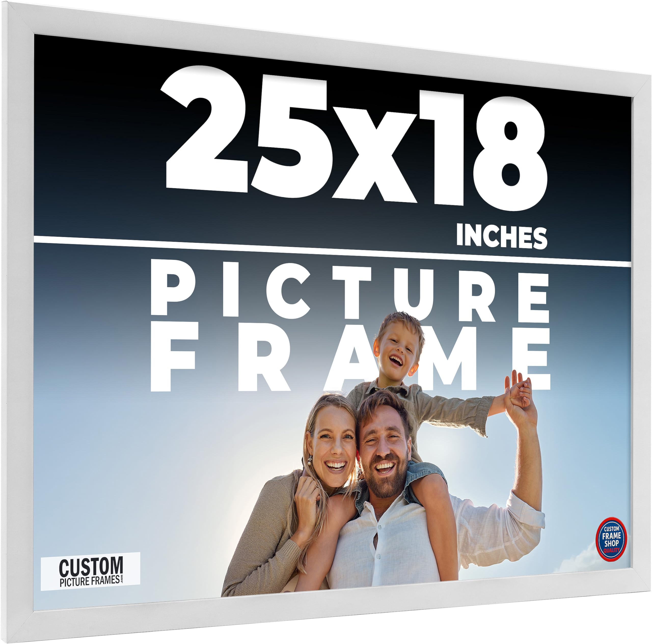 2名さま　B4サイズ　ホワイトフレーム Amazon.com - 25x18 Frame White Real Wood Picture Frame Width 0.75