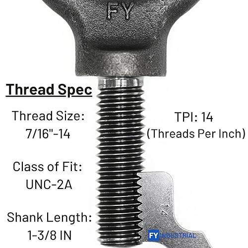 Miniatura 5 de 5 pernos de ojo de hombro de elevación 716"-14 X 1-38"