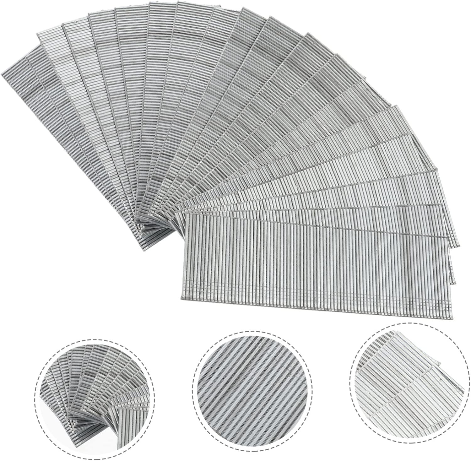 Mikikit 1600pcs Galvanized Straight Nails Heavy Duty Nails for Finish Work Furniture Paneling Baseboard Decorative Trim