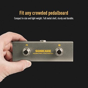 SONICAKE Dual Footswitch for Momentary and ON/OFF Control with TRS Cable