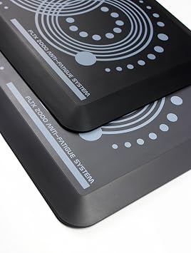Floortex AFS-TEX 2000 Grey Active Anti-Fatigue Standing Desk Mat - 50 x 80cm, Stone Grey