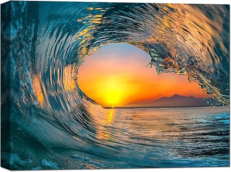 Amazon Co Jp 海の絵画 海の景色 自然 風景画 装飾画 壁掛け 壁飾り 壁絵 新居祝い個性プレゼント 気分転換 窮屈改造 アートパネル 装飾画 モダン 玄関に飾る モダン キャンバス絵画 部屋飾り 木枠付きの完成品 おしゃれ プレゼント 贈り物 ホーム キッチン
