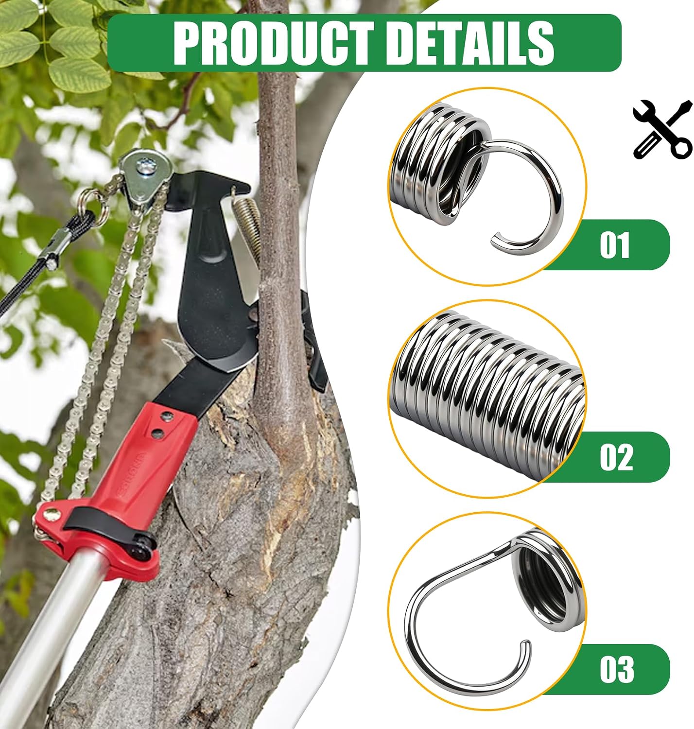 6801-5 Clipper Compound Tree Pruner Spring,2 Pack