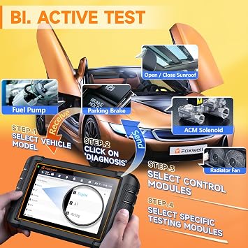 2026 FOXWELL Scanner NT809BT OBD2 Scanner Diagnostic Tool with 30+Resets, All System Bidirectional Scan Tool for All Vehicles, CAN-FD, FCA Autoauth, 3-Yr Free Update, AutoVIN, Wireless 65-Foot, Orange
