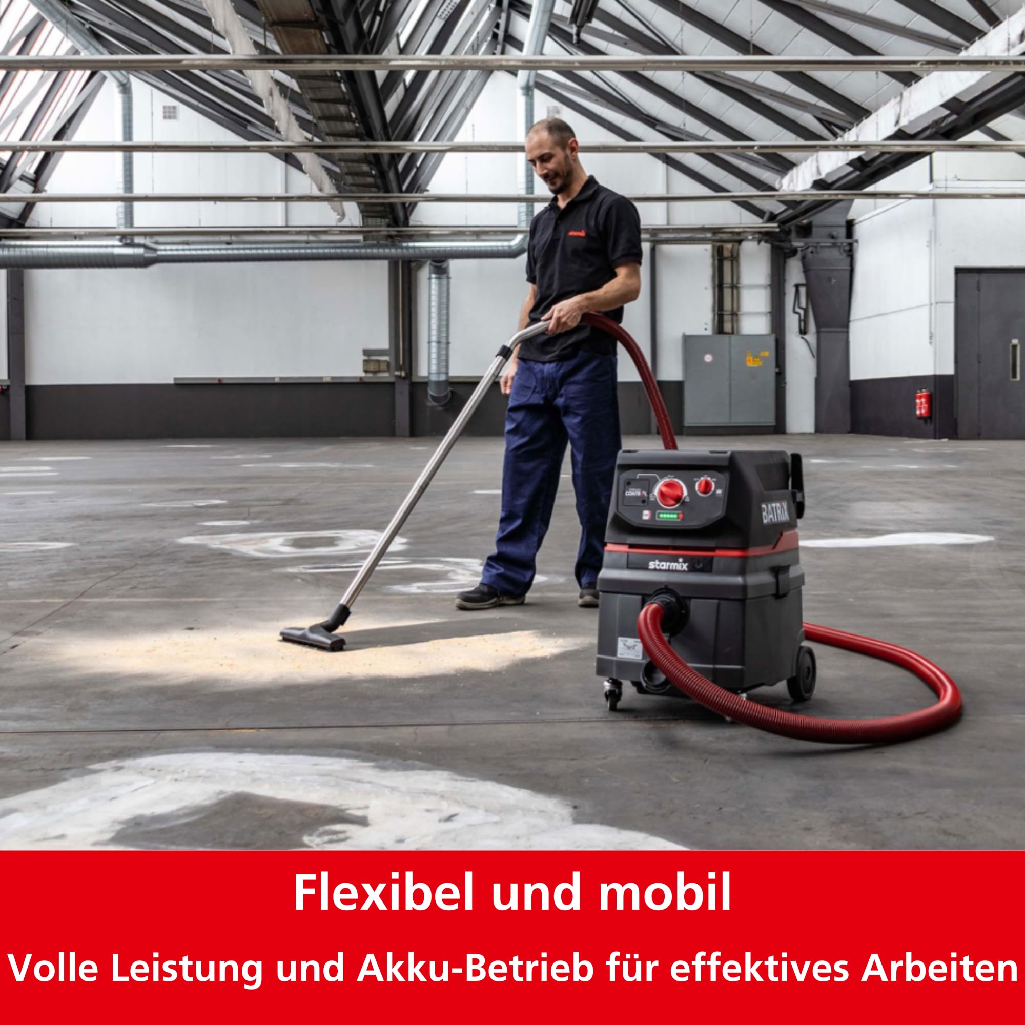 Starmix ISC BATRIX L 36-18V - Akku-Nass- und Trockensauger Staubsauger - kabelloser Sauger für den Baustelleneinsatz (25 Liter)